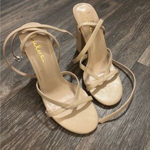 Lulu's Beige Strappy Heels